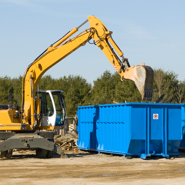 are there any restrictions on where a residential dumpster can be placed in Lavina